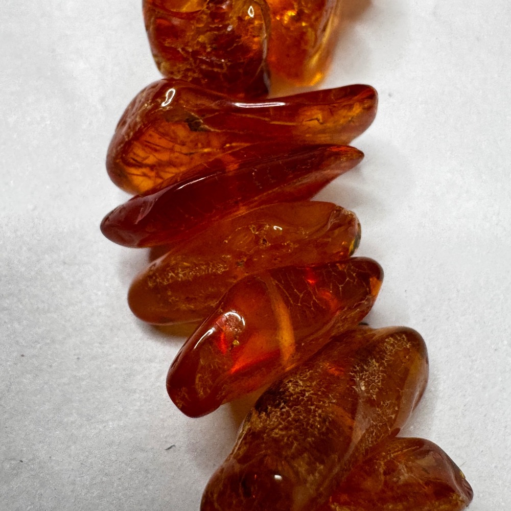 Natural Baltic‎ Amber Chip Necklace Gemstone Glow Boho Chic 26 inches Gradual - Picture 16 of 16